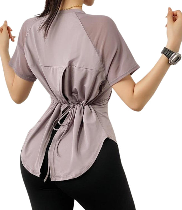 SKIN SOFT Tie Short Sleeve