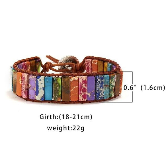 SIMPLE Stone Multicolor Leather Bracelet