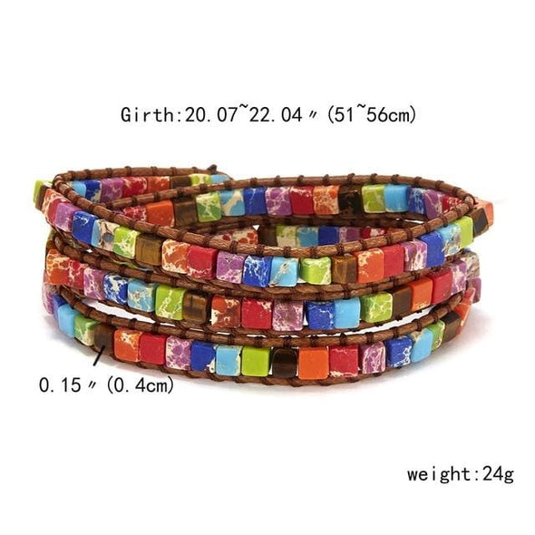 SIMPLE Stone Multicolor Wrap Bracelet