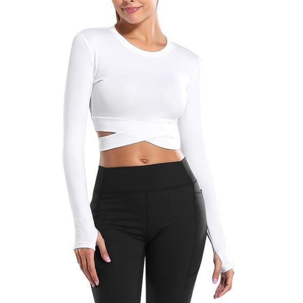 LOVELY Twist Long Sleeve Crop