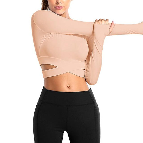 LOVELY Twist Long Sleeve Crop