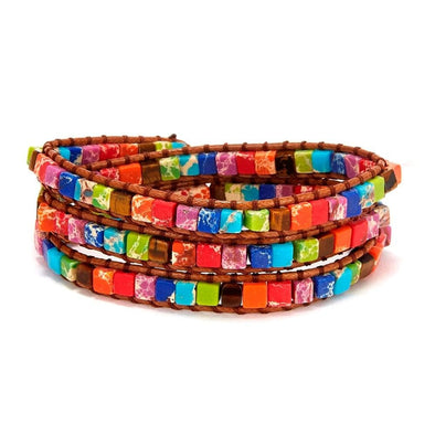 SIMPLE Stone Multicolor Wrap Bracelet