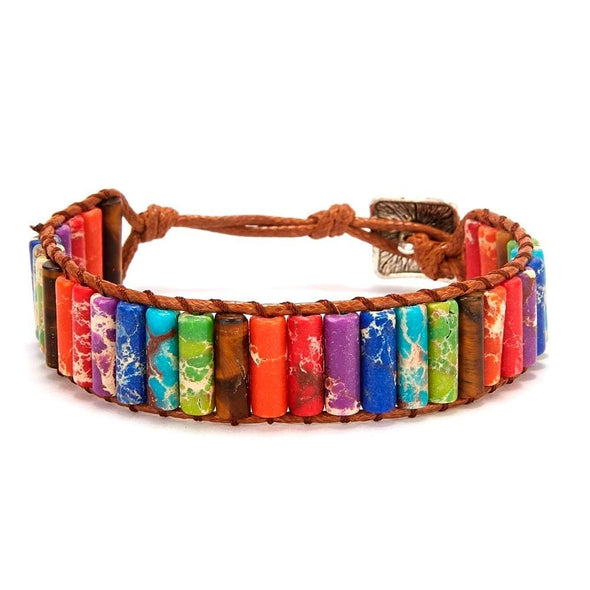 SIMPLE Stone Multicolor Leather Bracelet