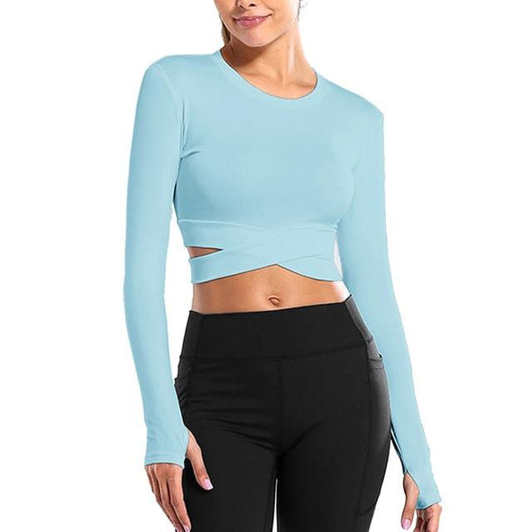 LOVELY Twist Long Sleeve Crop